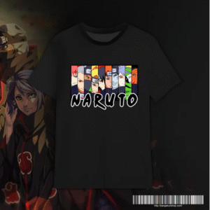 Naruto Akatsuki T-Shirt Black Cotton T-Shirt Anime Full170Gsm